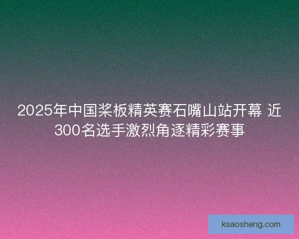 2025年中国桨板精英赛石嘴山站开幕 近300名选手激烈角逐精彩赛事